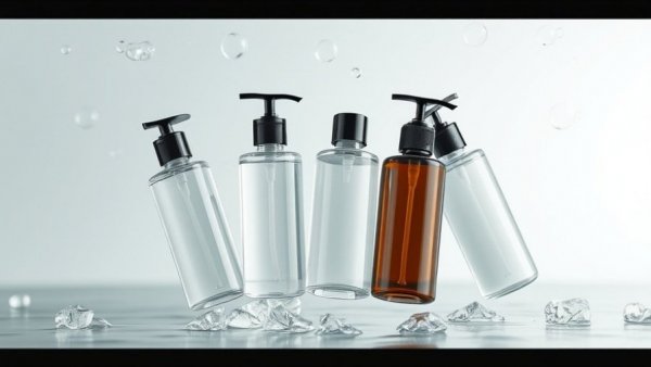 Minimalist body wash products for eczema floating creatively.