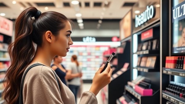 Woman shopping for Mother’s Day gifts at Ulta Beauty.