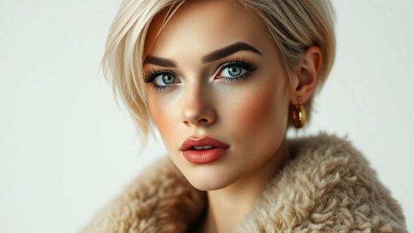 Blonde woman showcasing Rita Ora body glitter trend in elegant style.