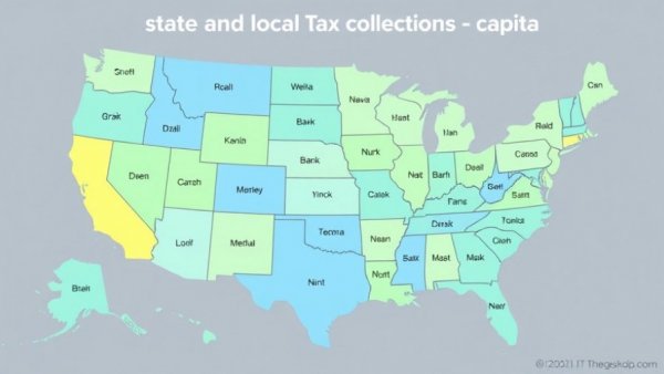 Map of state and local tax collections per capita by U.S. state