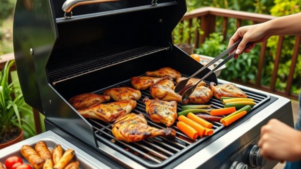 Ace Hardware Memorial Day grill sales: BBQ with chicken and veggies.
