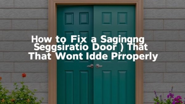 How to Fix a Sagging Door That Won’t Close Properly