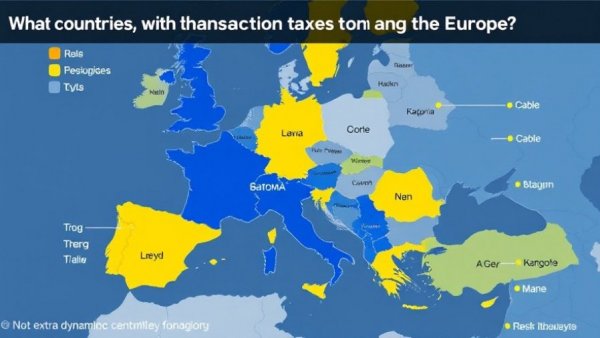 Map showing Financial Transaction Taxes in Europe, color-coded by country.