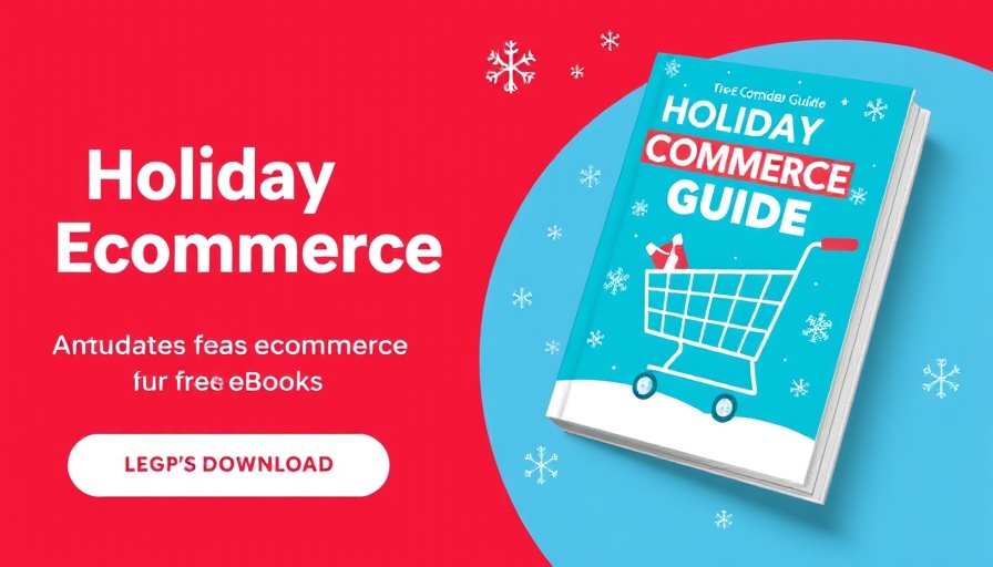 Holiday ecommerce success tips graphic promoting a free eBook.