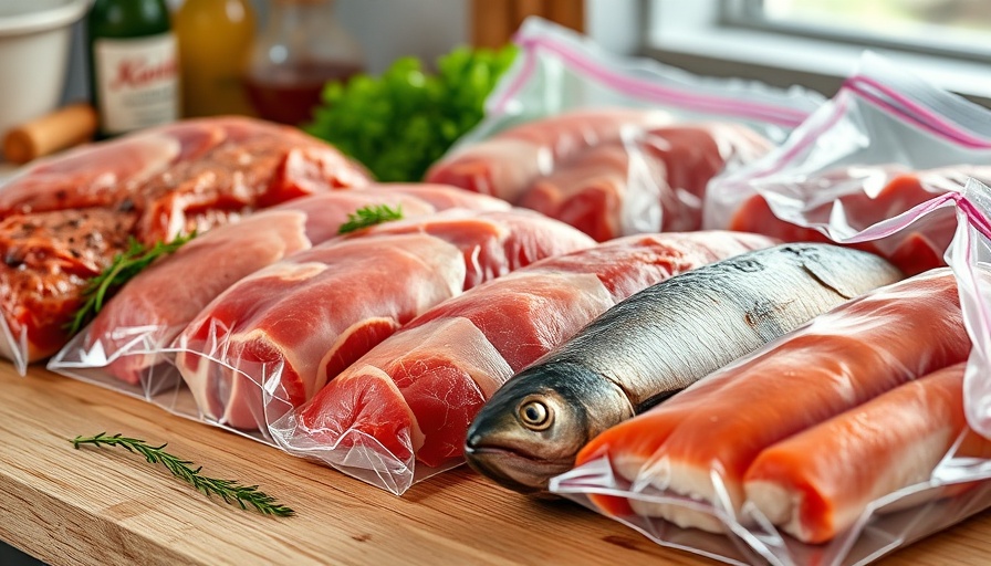 Best Vacuum Sealers showcasing various raw marinated meats in vacuum bags.