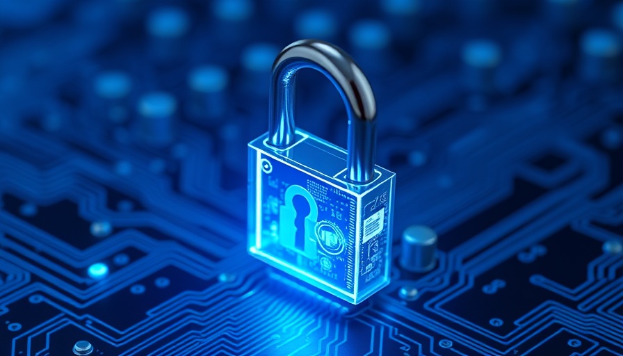 Futuristic digital padlock symbolizing data breach protection.