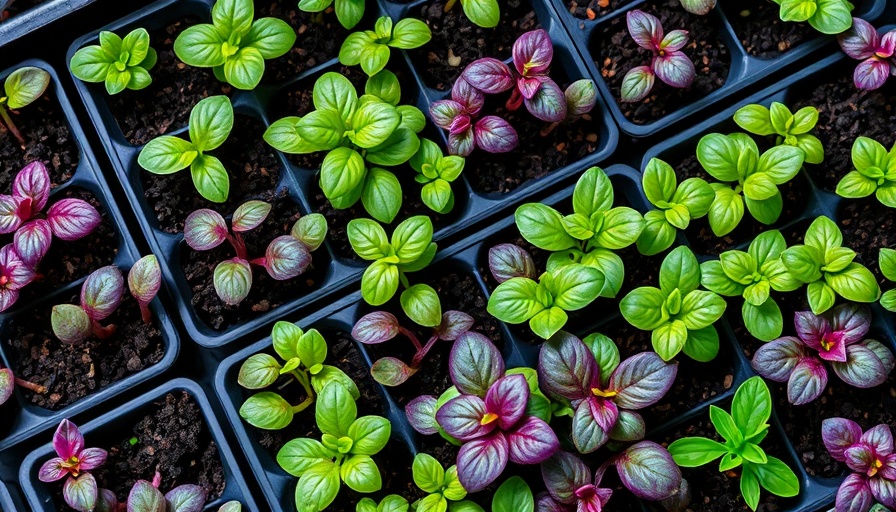 Young seedlings in trays from best seed companies for gardening.