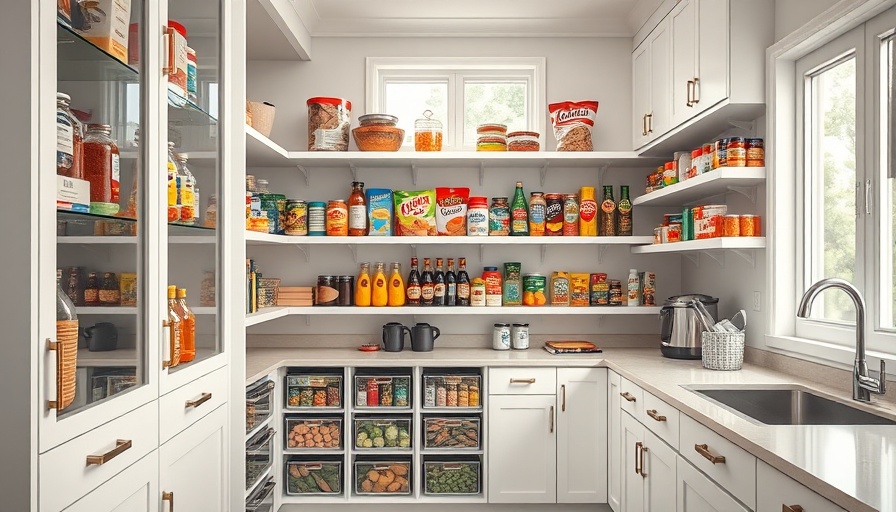 Organized kitchen pantry showcasing home organization strategies.