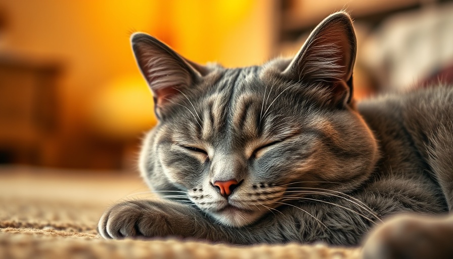 Pet hacks to save time and money with a relaxed grey cat at home.