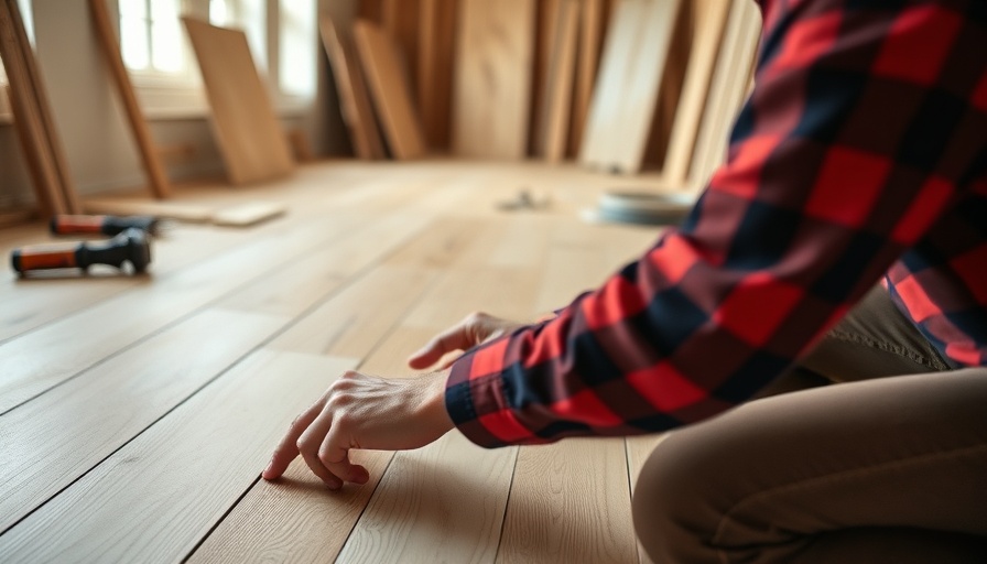 DIY flooring solutions with wooden boards and tools.