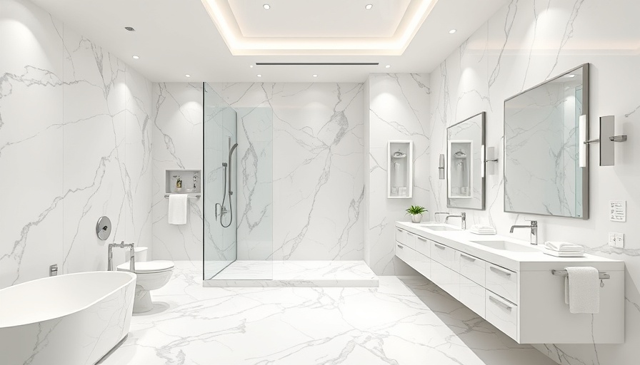 Luxurious bathroom with Kohler Sprig aromatherapy shower, bright and elegant design.