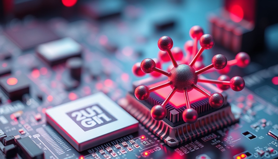 Advanced tech cooling system with molecular interaction on a circuit board.