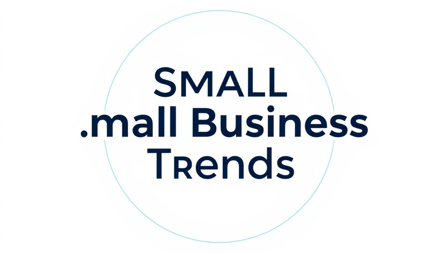 Simple blue and white Small Business Trends logo, clean design