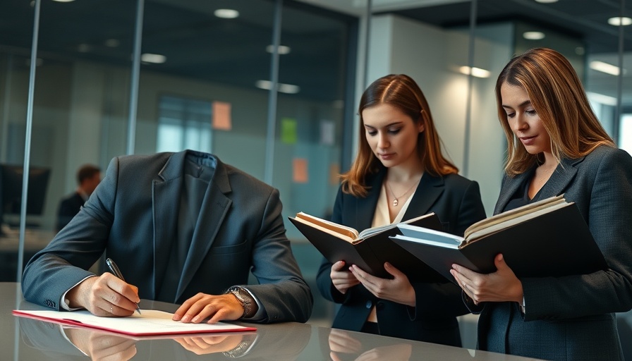 IRS targeting small businesses: professional workspace with a man signing papers.