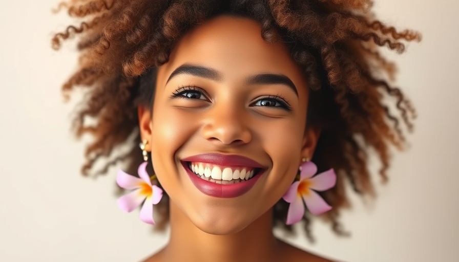 Young woman with flowers on cheeks, best summer beauty products.