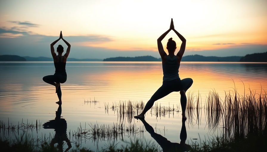 Girlfriend Getaway Spa Adventures with yoga at sunset by the lake.