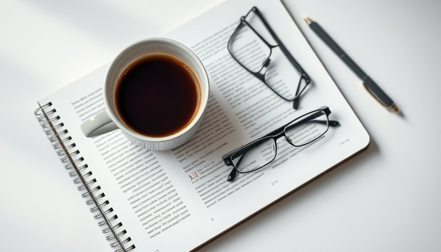 Modern eBook cover on habits with coffee and glasses.
