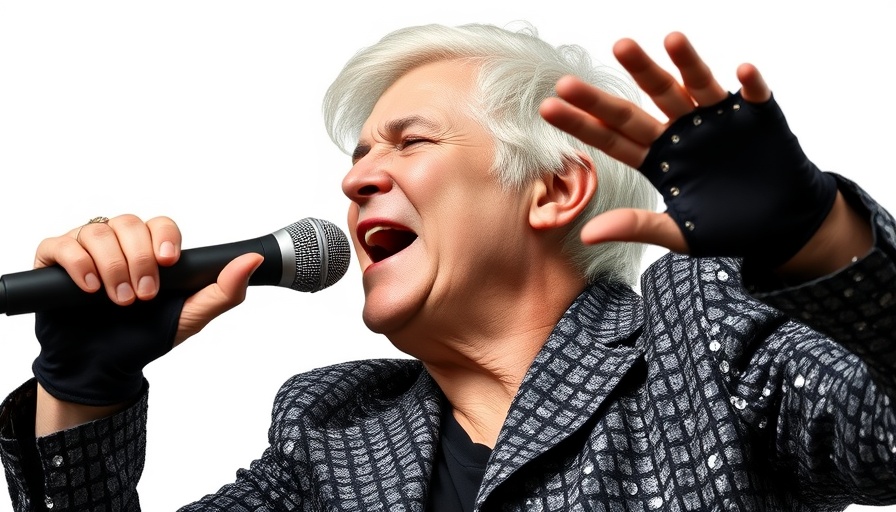 Energetic performer singing at Kansas City event