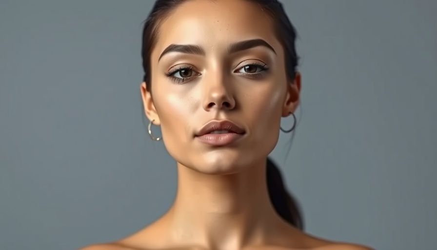Confident young woman showing clear skin in photorealistic style, best body acne treatments.