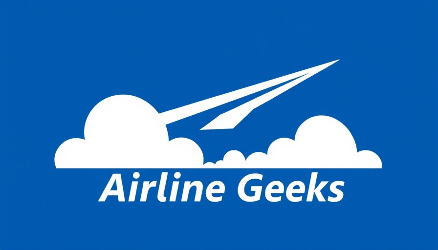 Airline Geeks logo with airplane wing and blue sky.