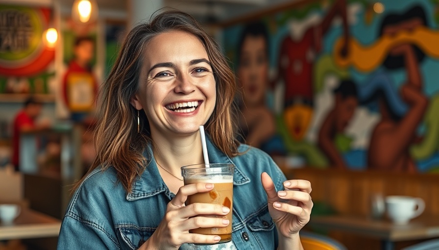 Young woman in a café embodies Vietnamese coffee culture.