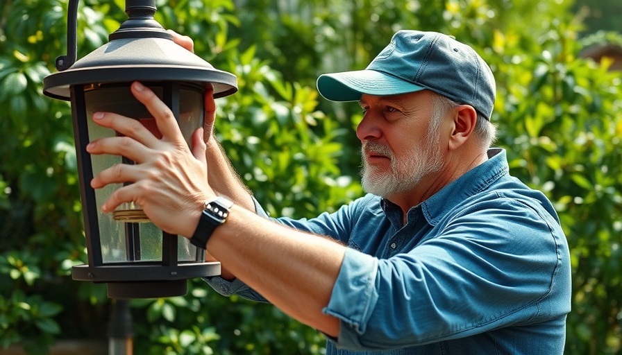 DIY enthusiast uses cooling gear for summer project in garden.