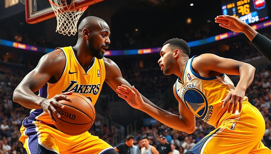 Exciting Lakers vs Warriors NBA game showcasing dynamic play.