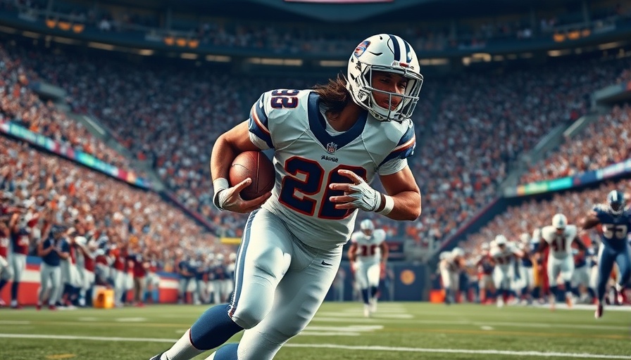 NFL preseason action with player in white uniform running during game