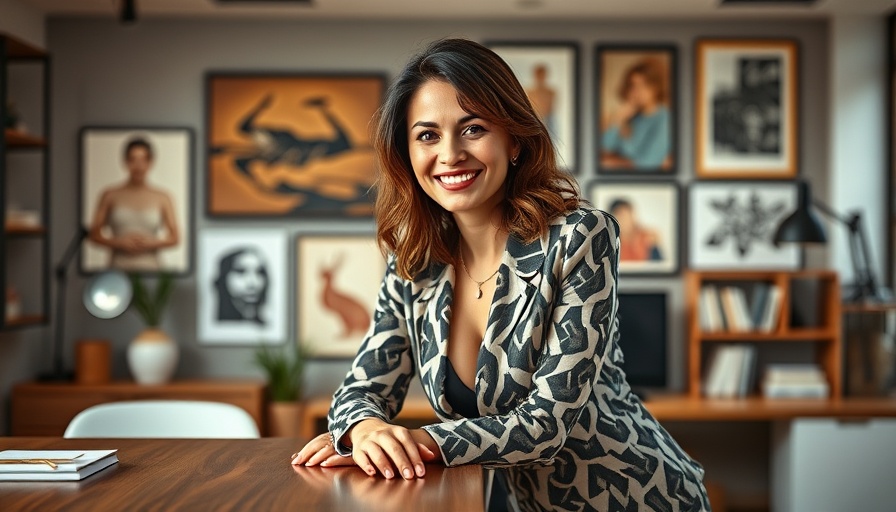 British Fashion Council CEO Laura Weir stylish in a modern office.
