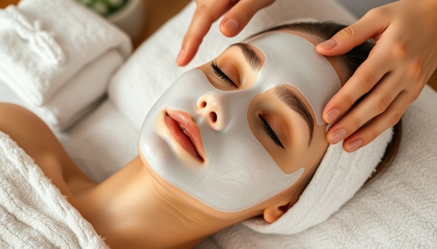 Young woman enjoying holiday skincare treatments at a spa.