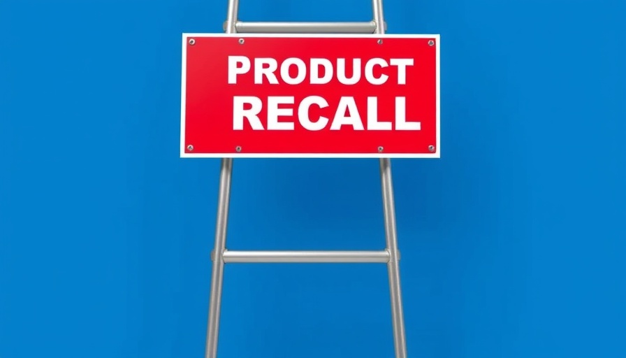 Werner ladders recall announcement visual with ladder and sign.