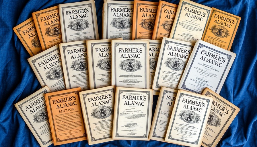 19th-century Farmer's Almanac editions, historical weather predictions.