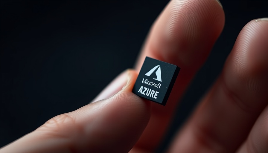Close-up of Microsoft security chip for Azure servers in hand.