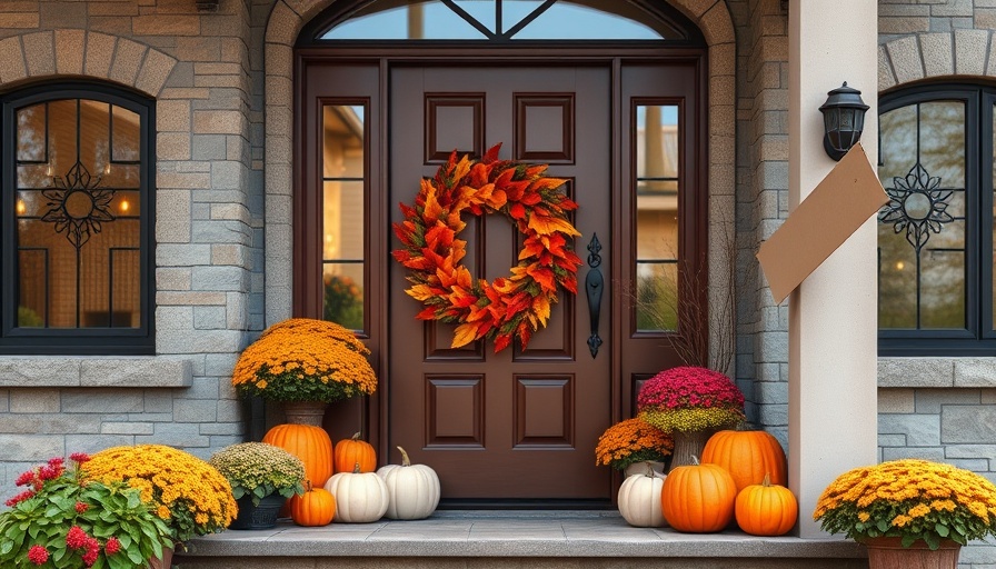 Charming front porch with fall decor for home maintenance tips.
