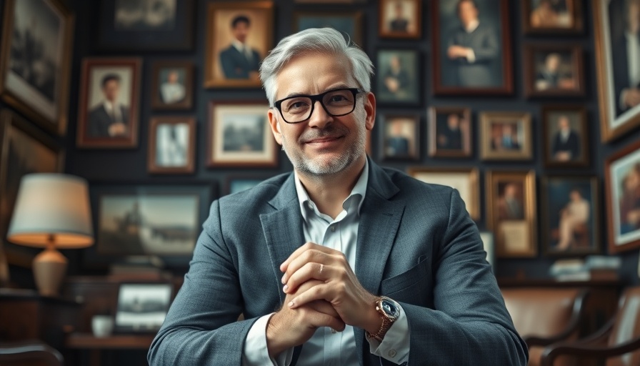 Man in office discussing watch industry trends with confidence.