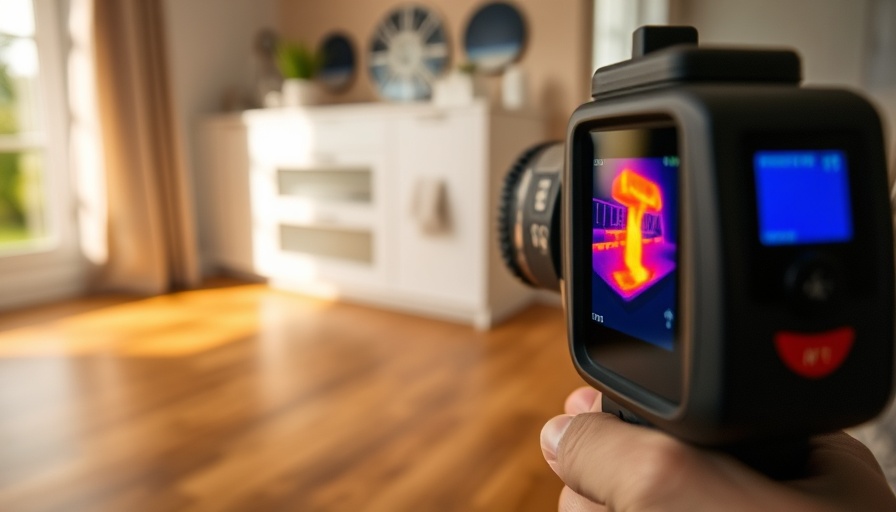 Close-up of thermal camera displaying heat from outlet in home.