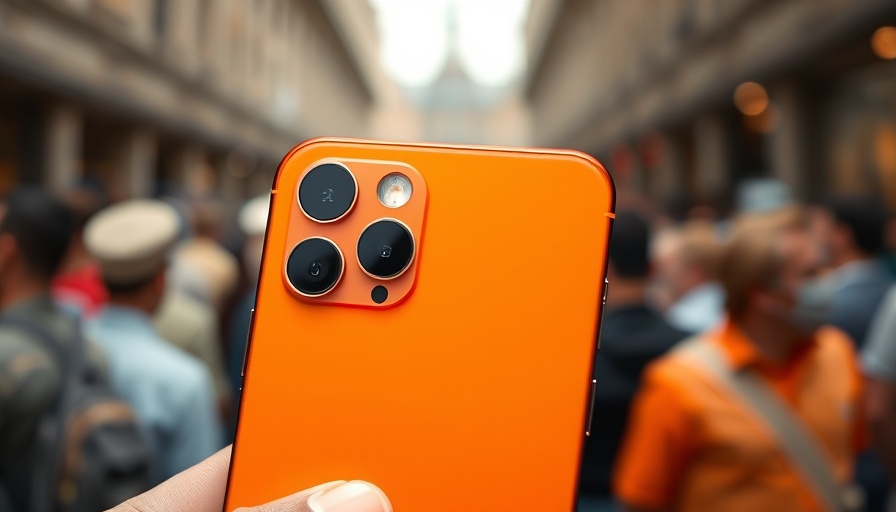 iPhone 17 Pro AI features highlighted on orange device.