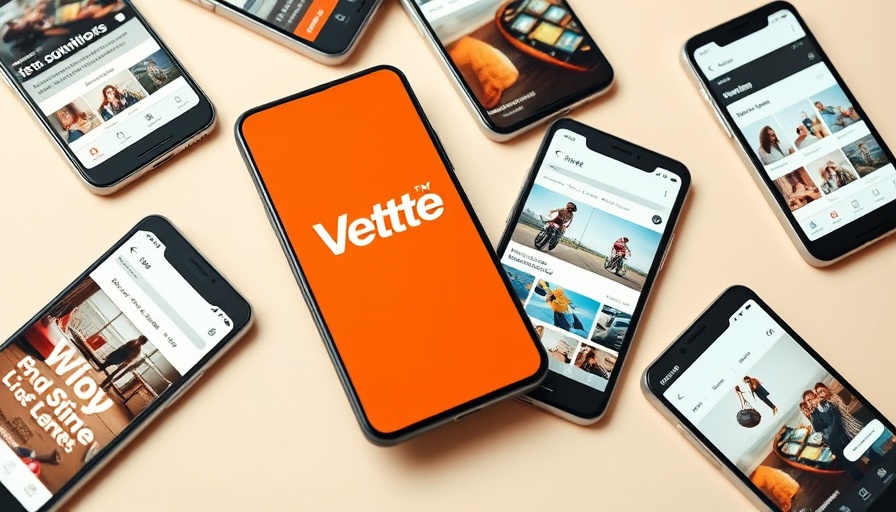 Creator shopping platform Vette on smartphones in stylish layout.