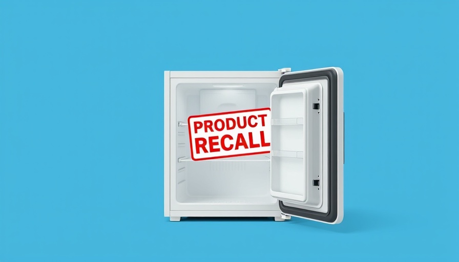 Paris Hilton Fridge recall notice with open white fridge.