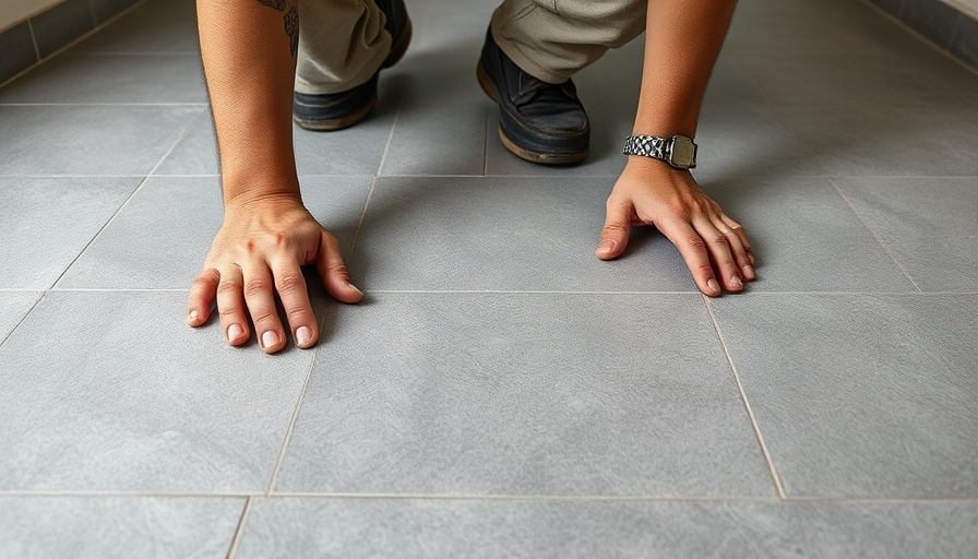 DIY tiling project with essential tools like spacers and trowel