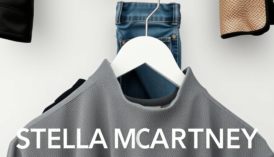 Fashion garments with digital text overlay in a shoppable livestreams fashion setting.