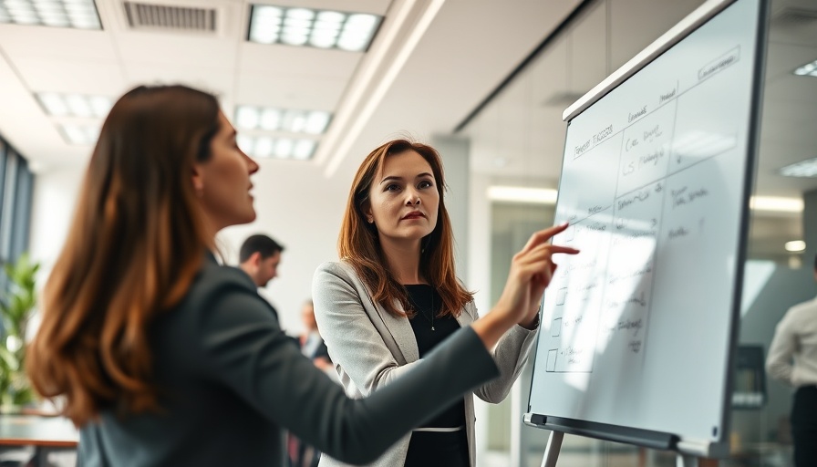 Woman demonstrating key principles of budgeting and forecasting on whiteboard.