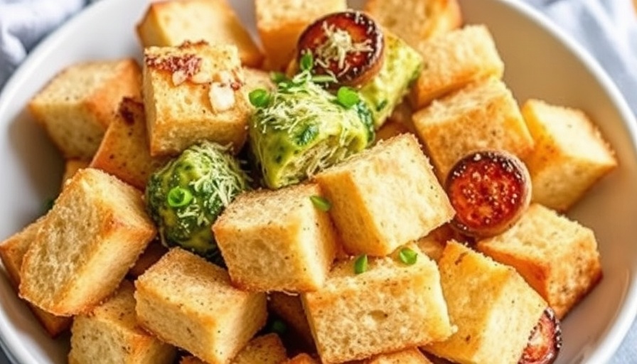 Garlic Parmesan Sourdough Croutons