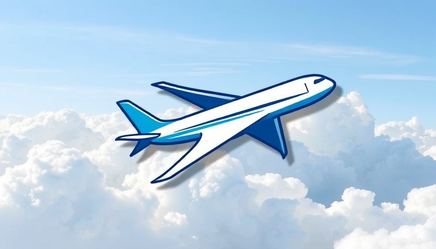 Stylized airplane logo with clouds, representing aviation technology.