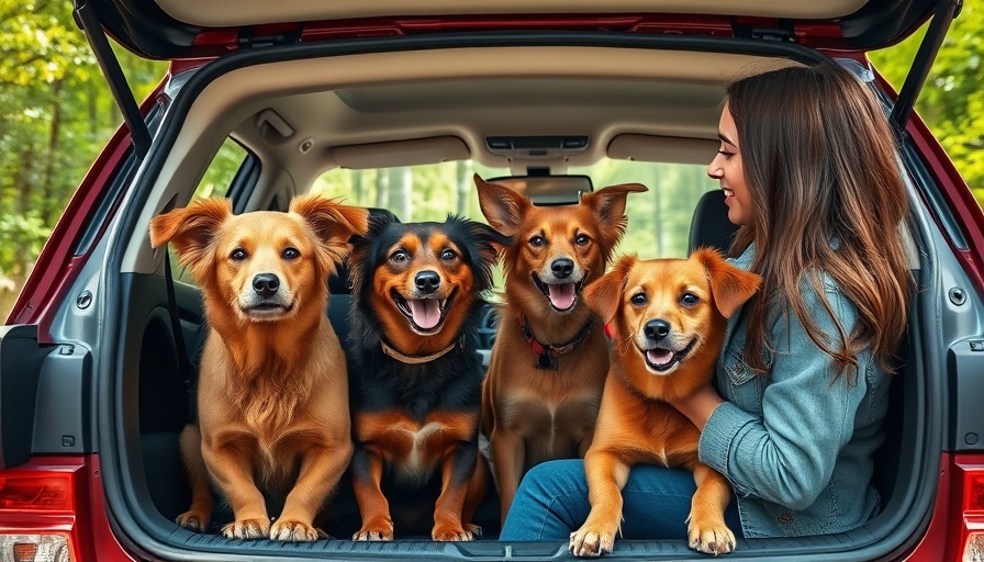 Luxury car trunk with two dogs and woman highlighting Bentley pet accessory range.