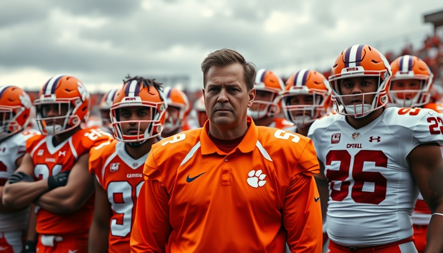 Clemson football struggles: players and coaches stand united in stadium.