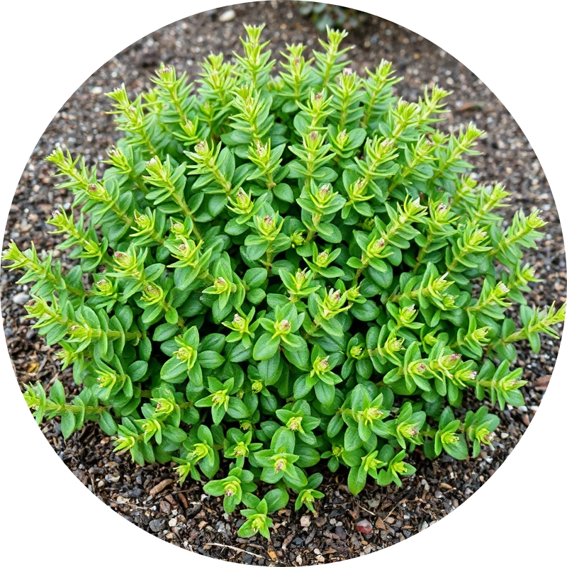 Vibrant green shrub flourishing in a sunny garden setting.