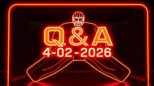 Youth Goalie Training Insights Q&A event with neon goalie design.