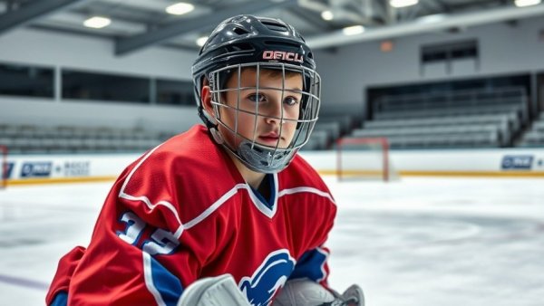 Ice hockey goalie practicing in rink to get square faster for goalies.