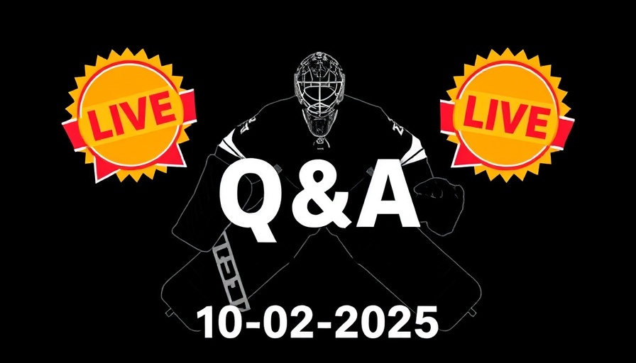 Hockey goalie Q&A live event graphic design.